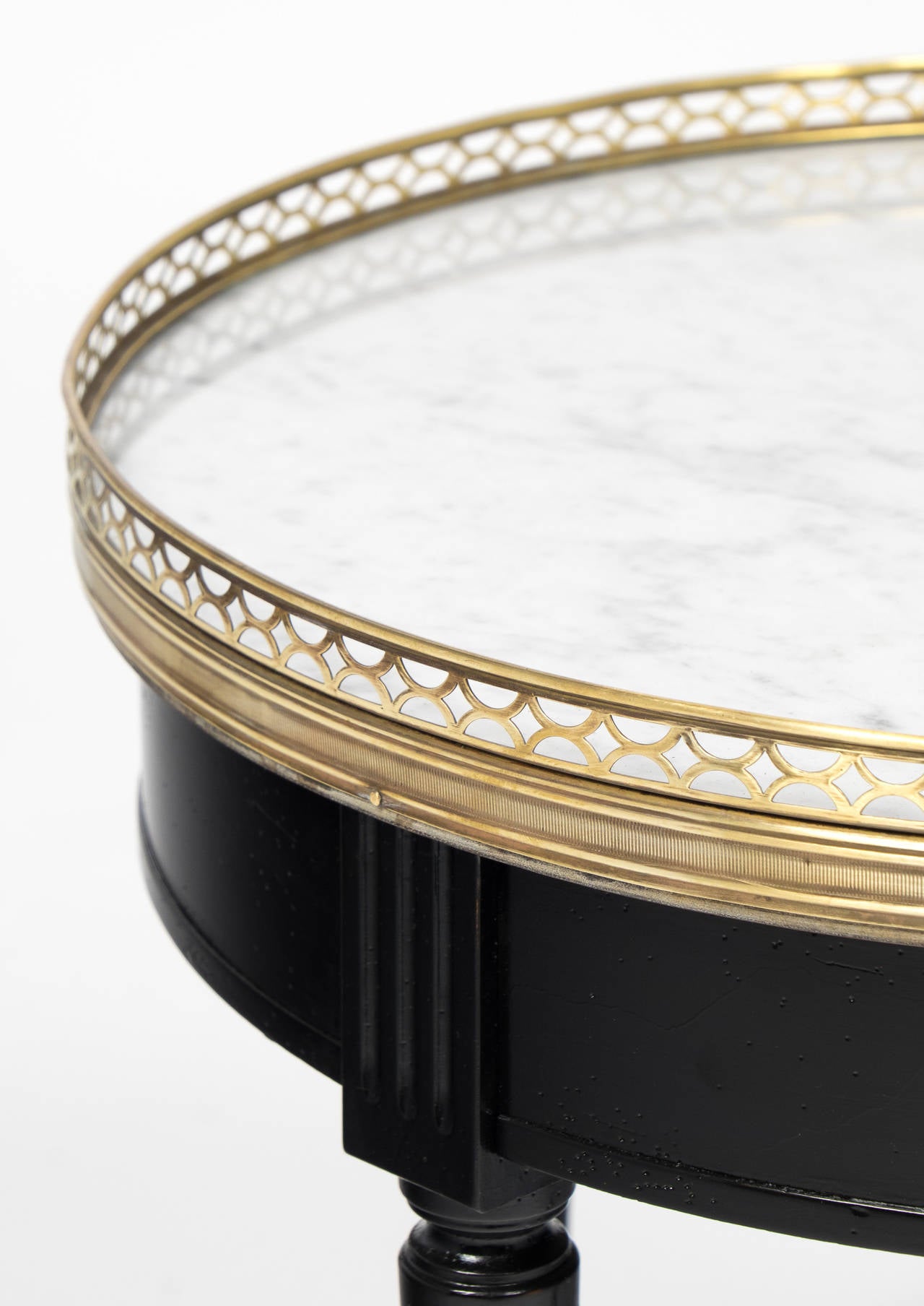 Vintage Louis XVI Style Marble-Top Side Table 2