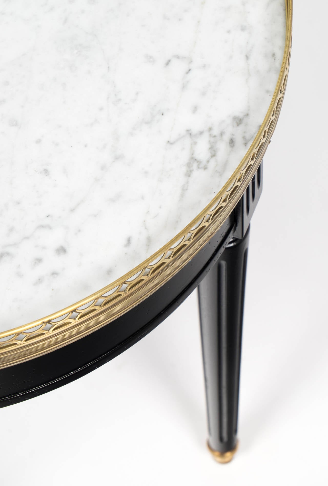 Vintage Louis XVI Style Marble-Top Side Table 1