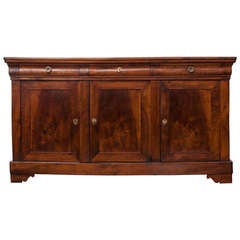 Louis Philippe Solid Walnut Buffet Enfilade