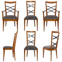 Andre Arbus Style Set of Dining Room Chairs