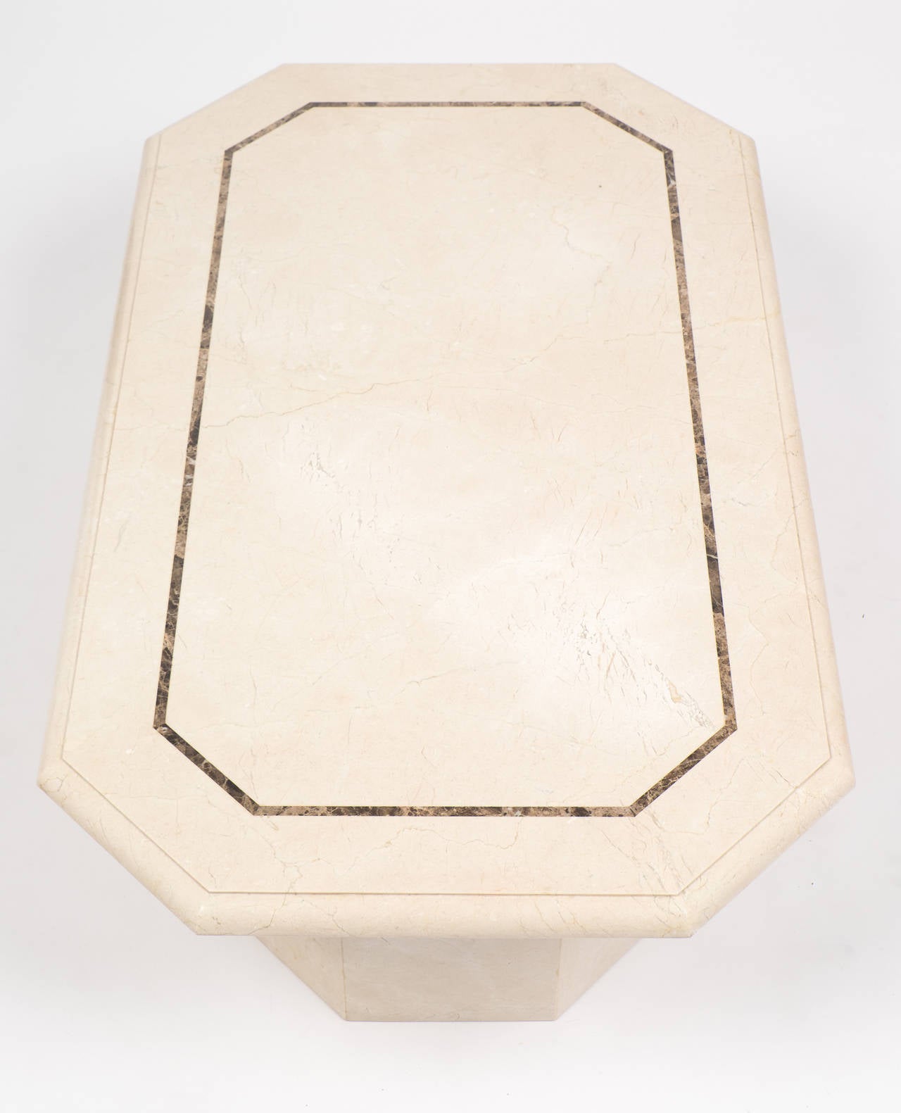 Late 20th Century French Vintage Travertine Coffee Table