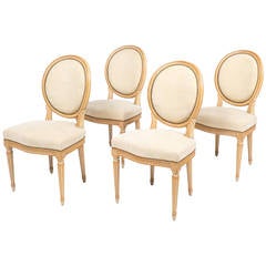 Used French Louis XVI Set of Four Side Chairs