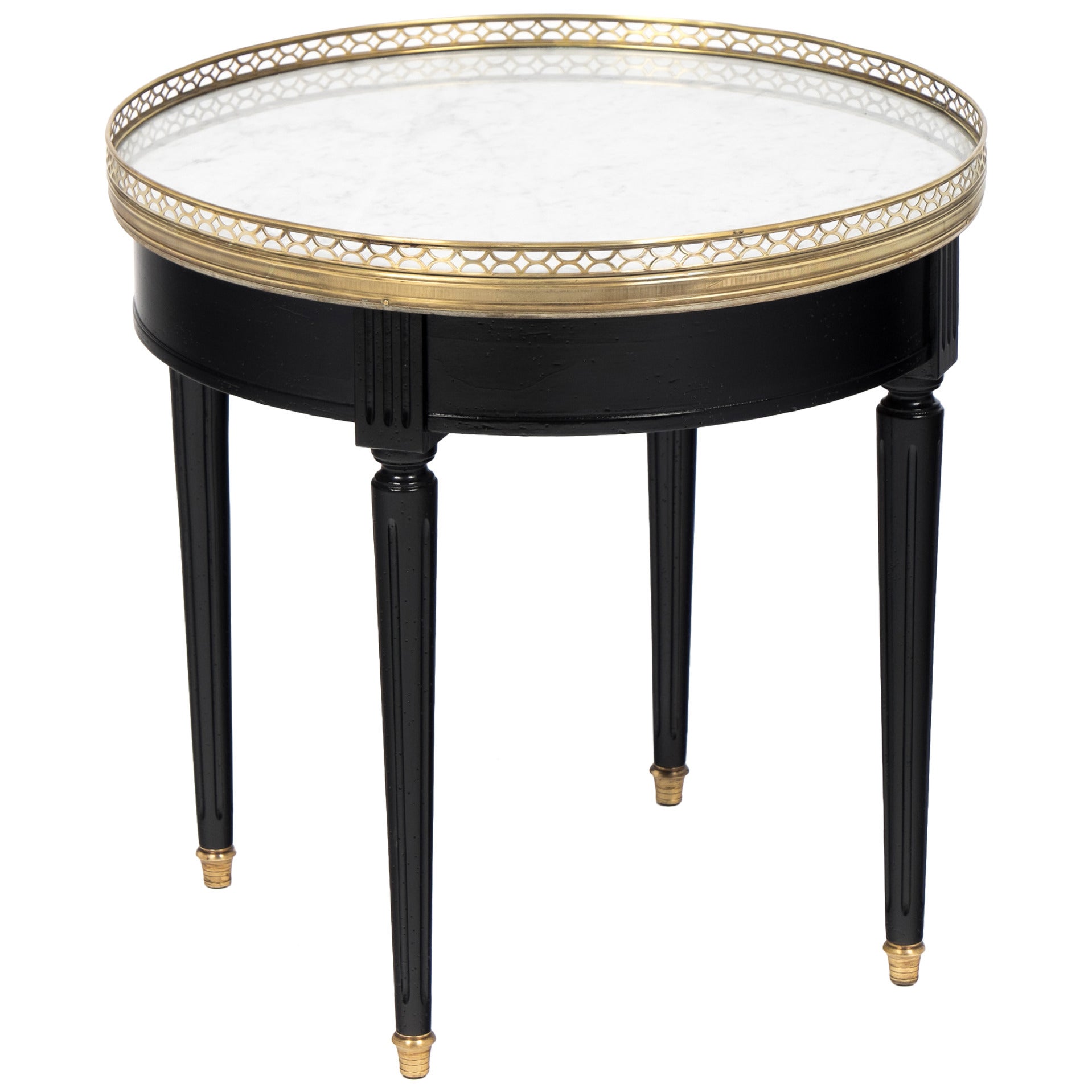 Vintage Louis XVI Style Marble-Top Side Table