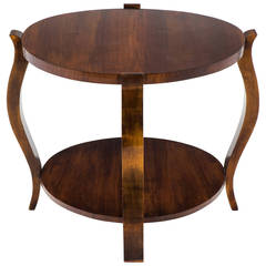 French Art Deco Walnut Gueridon