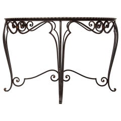 French Art Deco Forged Iron Gueridon Table