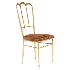 Vintage Brass & Mink Chiavari Chair
