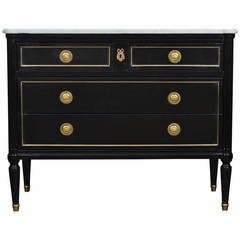 Louis XVI Style Marble Top Chest of Drawers