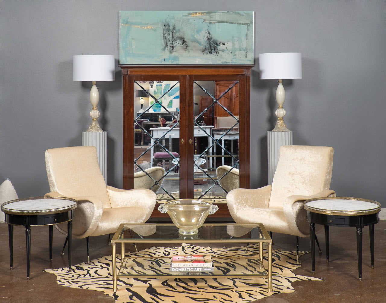 French Louis XVI Marble-Top Bouillotte Table