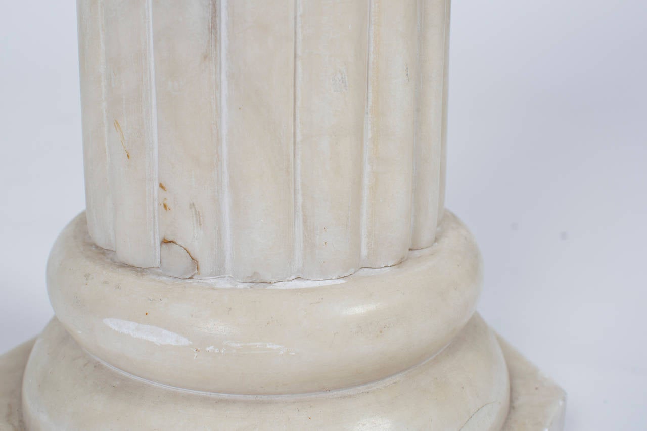 French Neoclassic Alabaster Column Lamp 3
