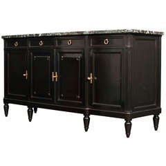 French Directoire Style Marble Top Grand Buffet