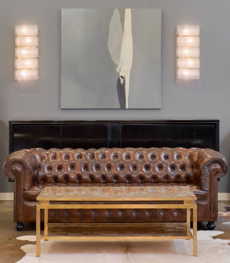 Vintage English Leather Chesterfield Sofa at 1stDibs english leather