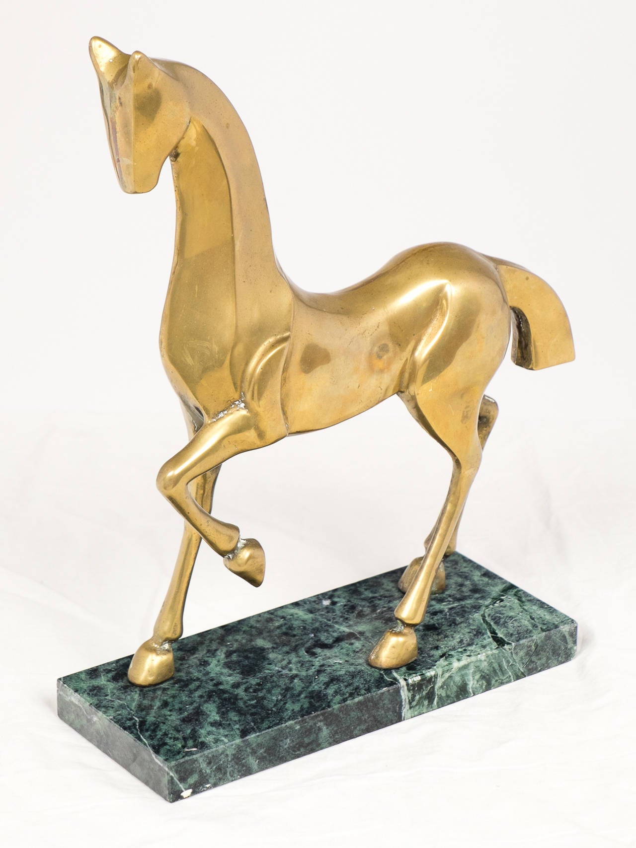 Italian Art Deco Etruscan Horse Sculpture In Good Condition In Austin, TX