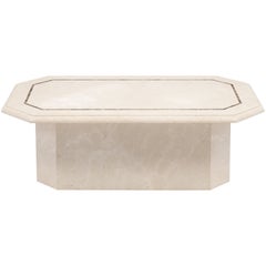 French Vintage Travertine Coffee Table
