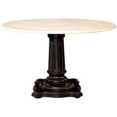 French Mid Century Fluted Pedestal Table