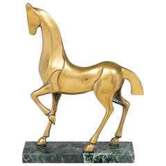 Sculpture de cheval étrusque Art déco italien