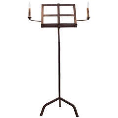 19th Century Forged Iron Music Stand