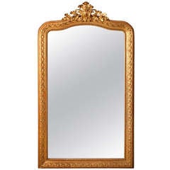 Monumental French Napoleon III Period Gold Leaf Mirror