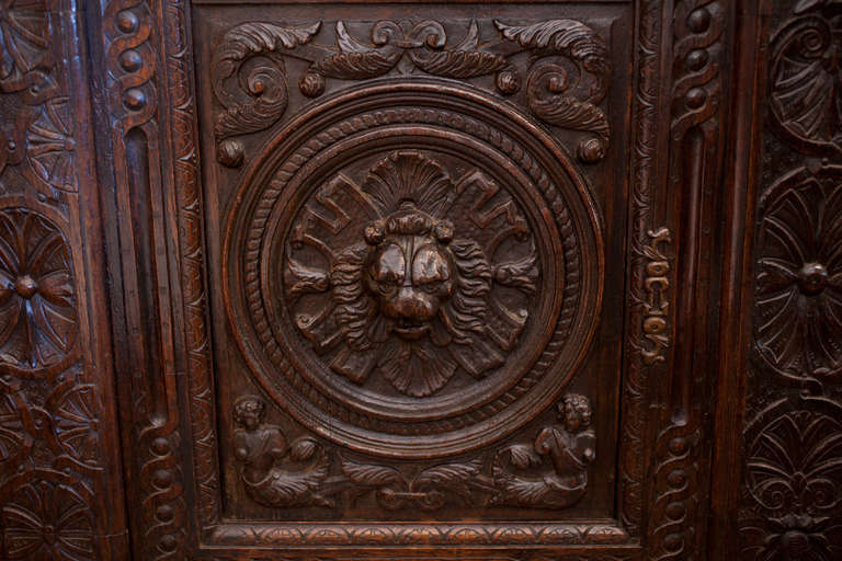 19th C. French Renaissance Antique Carved Buffet 2