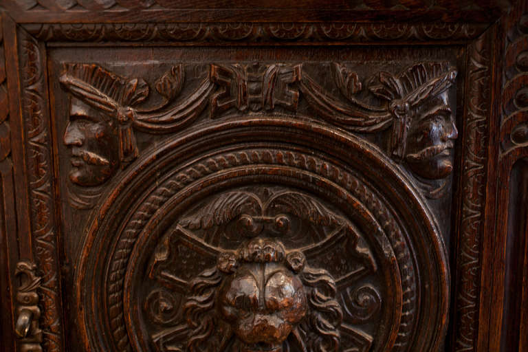 19th C. French Renaissance Antique Carved Buffet 4