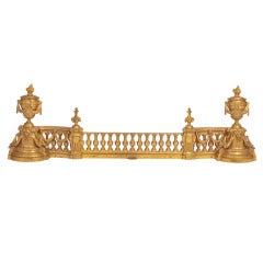 Gilded Bronze French Fireplace "Chenets"