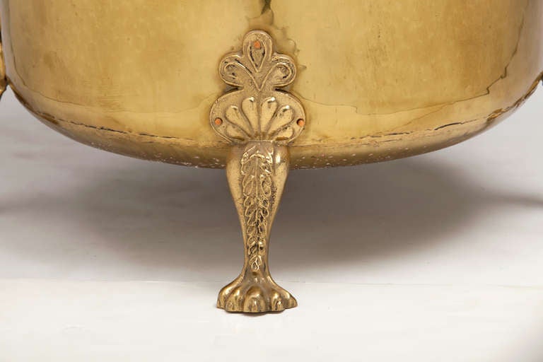 English Antique Brass Jardiniere 2