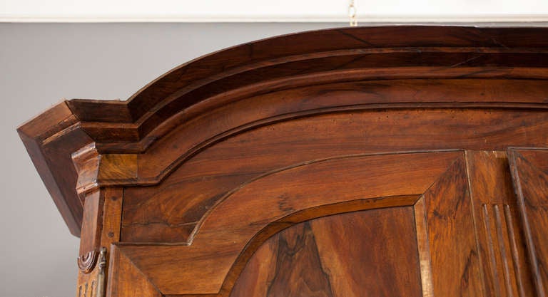 French Directoire Solid Walnut Armoire, c. 1820 1