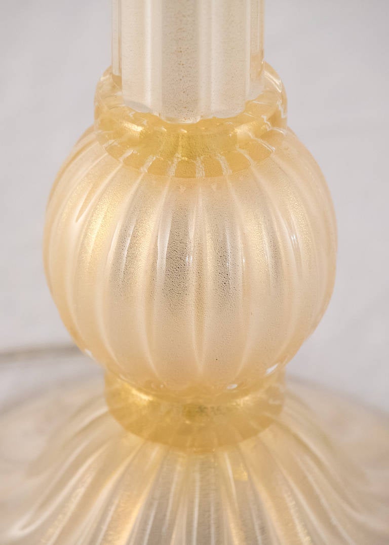 Paire de lampes en verre de Murano « Incamiciato » Excellent état - En vente à Austin, TX