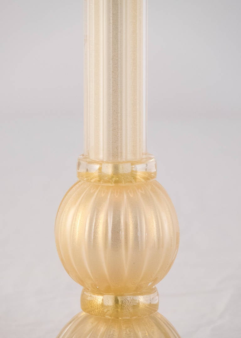 Paar „Incamiciato“-Glaslampen aus Murano Muranoglas im Angebot 1