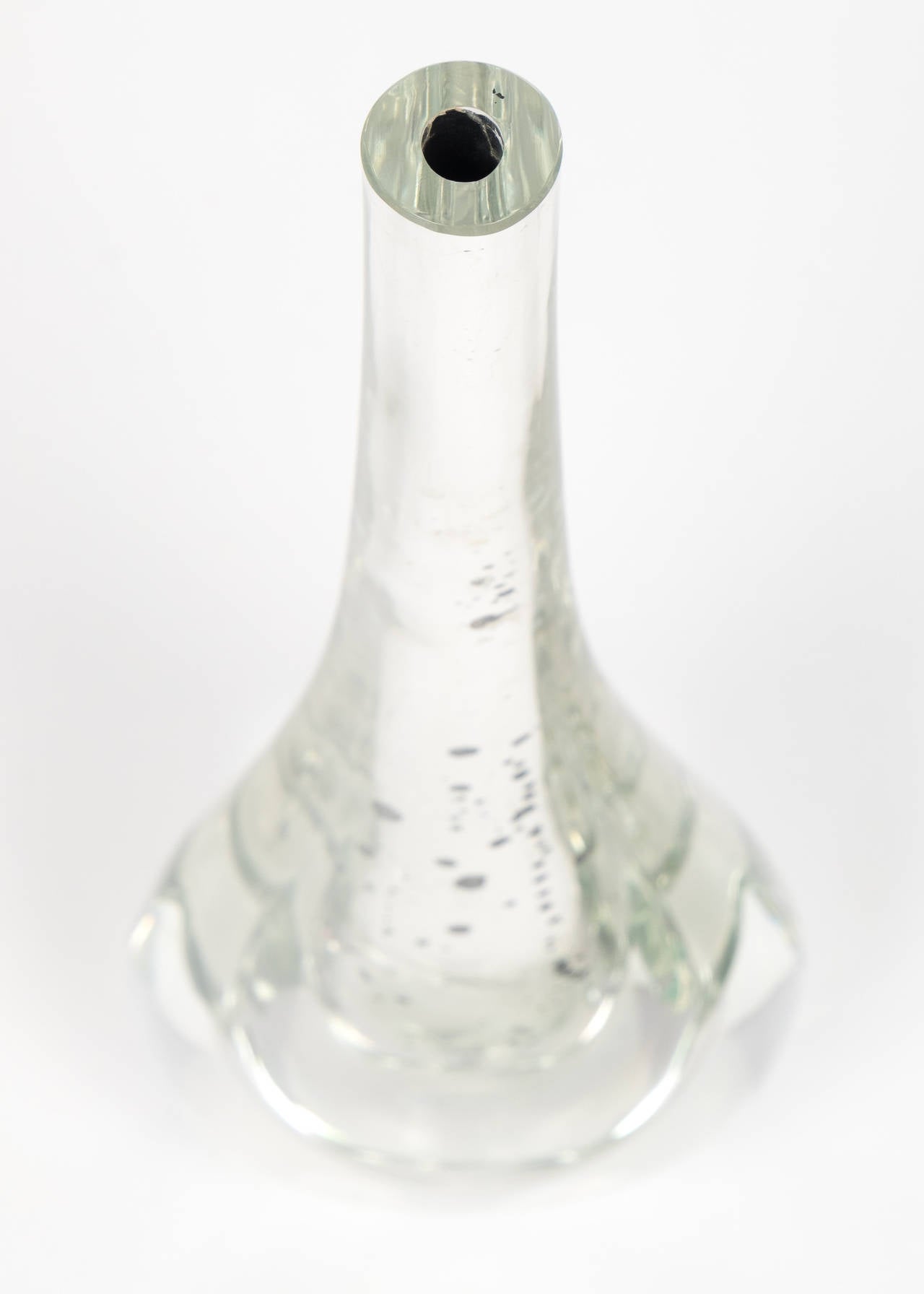 Murano Silver Glass Single Stem Vase at 1stDibs
