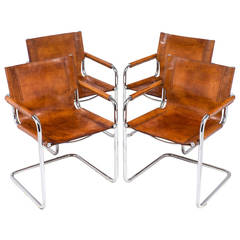 Set of Four Marcel Breuer Style Armchairs