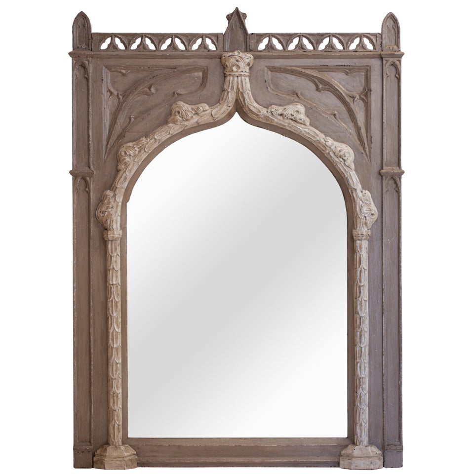 French Gothic Trumeau/Mirror