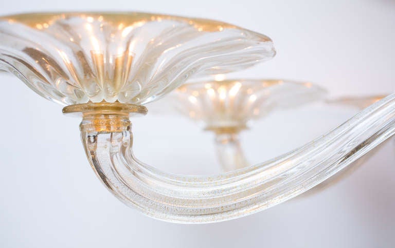 Murano Glass Chandelier by Seguso In Excellent Condition For Sale In Austin, TX