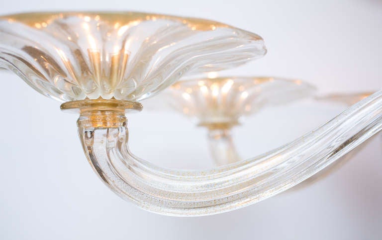 XXI secolo e contemporaneo Lampadario in vetro di Murano di Seguso in vendita
