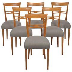 Vintage Italian Set of Six Dining Chairs