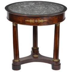 French Empire Period Marble-Top Gueridon