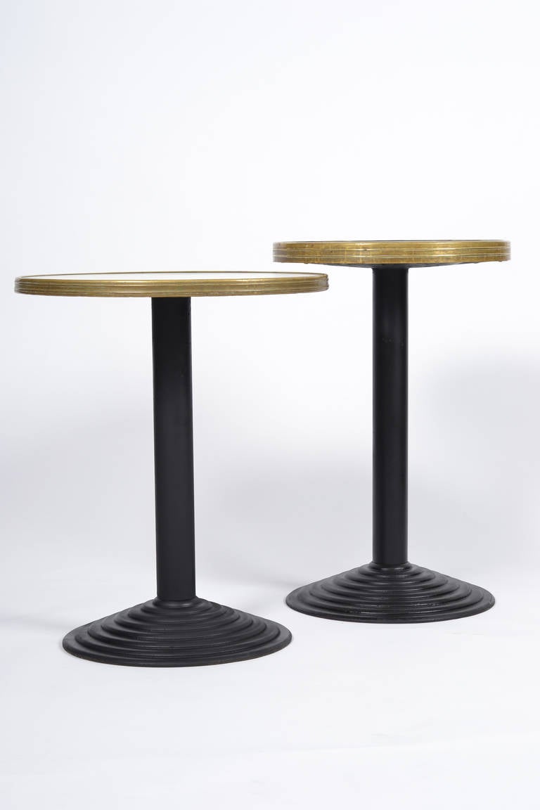 Art Deco Set of French Vintage Bistro Tables