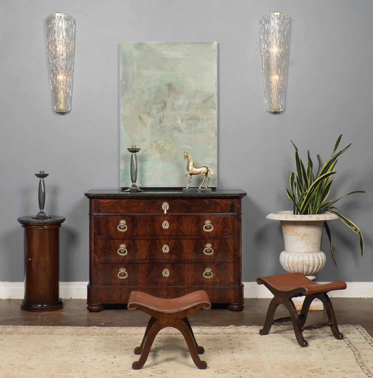 Iconic Spanish Leather Stools from Valenti