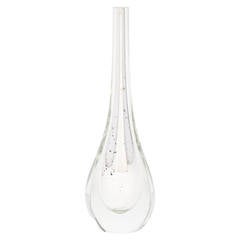 Vintage Murano Silver Glass Single Stem Vase