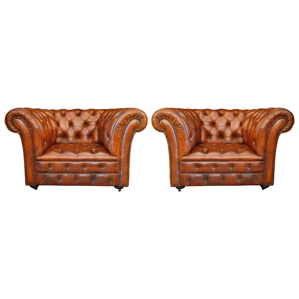Pair of Chesterfield Club Chairs