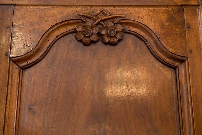 Louis XIV Period Solid Walnut Armoire In Good Condition In Austin, TX