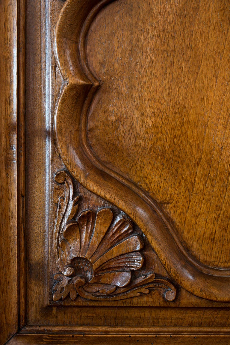 Louis XIV Period Solid Walnut Armoire 2