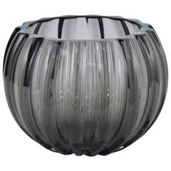 Murano "Fumato" Gray Glass Bowl