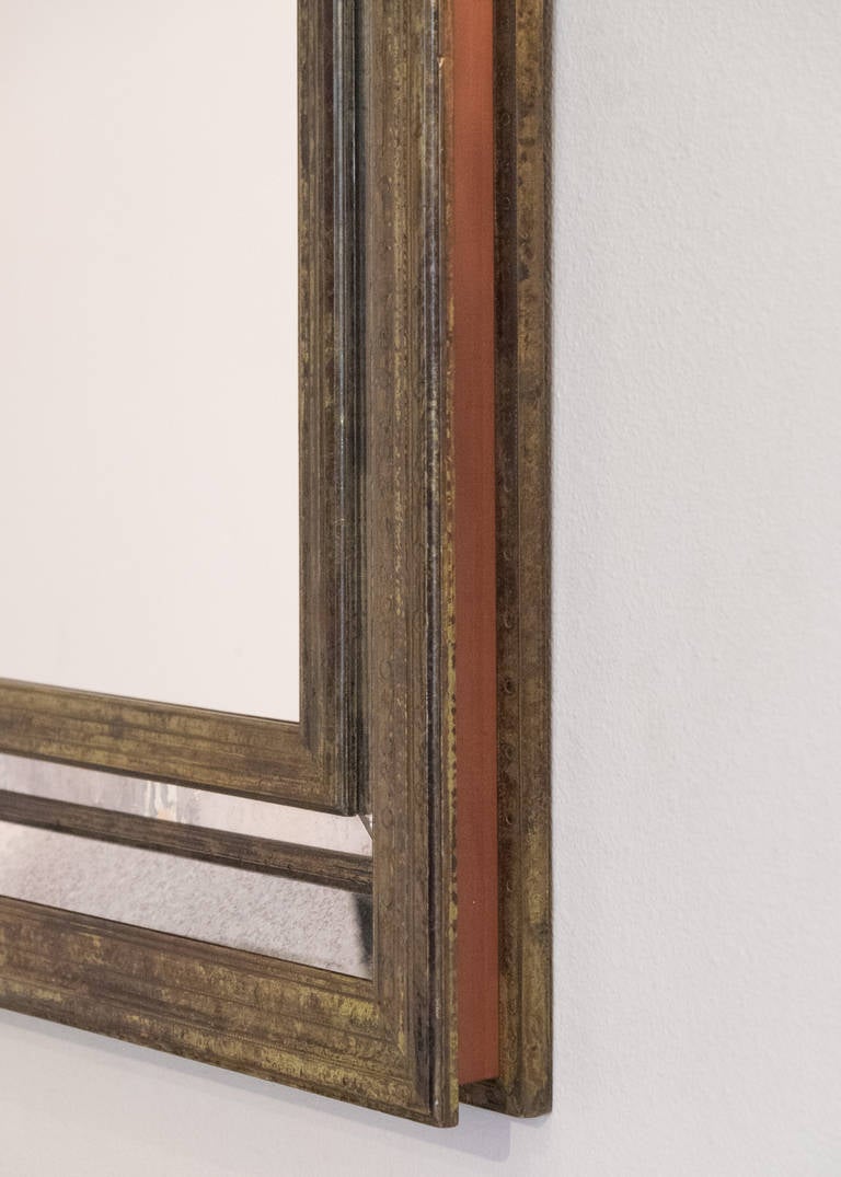 French Vintage Brass Framed Mirror 5