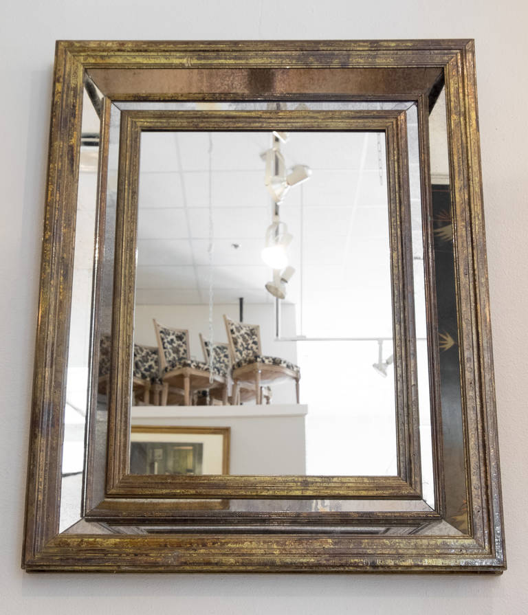 French Vintage Brass Framed Mirror 6