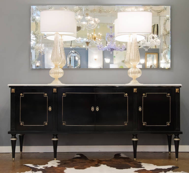 French Louis XVI Marble-Top Sideboard