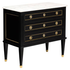French Directoire Marble-Top Chest of Drawers