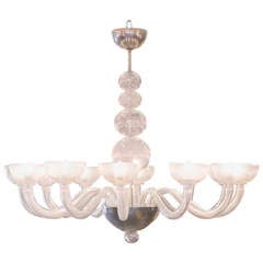 Midcentury Murano Glass Chandelier 6