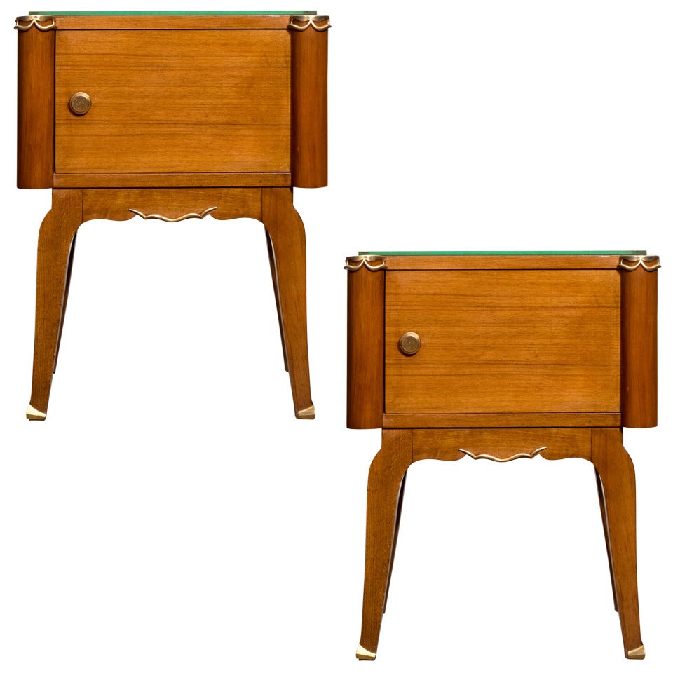 French Art Deco Pair of Side Tables