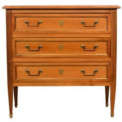Antique Louis XVI Cherry Wood Chest of Drawers