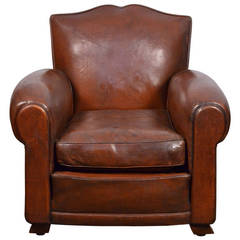 1930 French Vintage Moustache Back Club Chair
